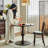 Nut-brown Round Solid Wood Dining table-1348548763