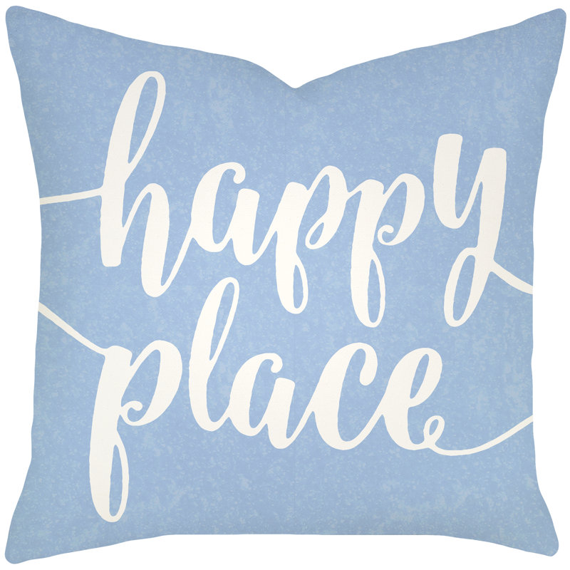 Cotton Throw Pillow, 20" H x 20" W x 8" D, Light Blue