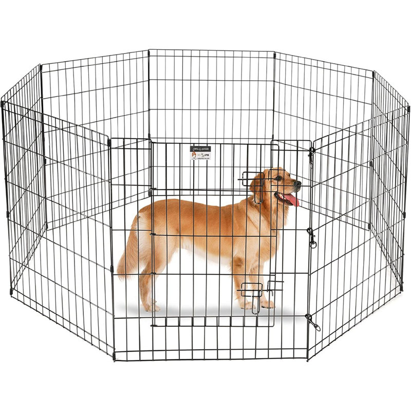 Parc pour chien - enclos en métal pliable pour chiots