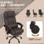 Chaise de bureau avec structure en métal, similicuir, pivotant, support lombaire, roulettes