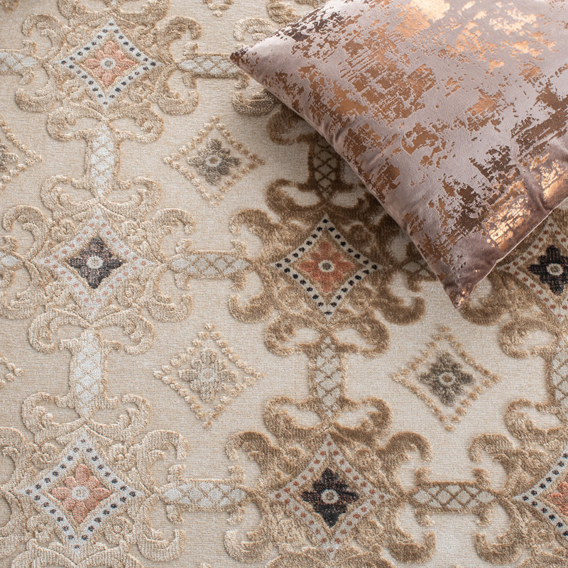 Tapis Heie caramel / crème