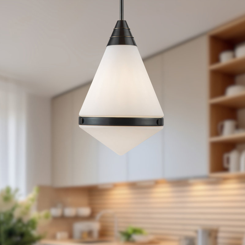 Luminaire suspendu simple à 1 lumière Willard, Bronze urbain
