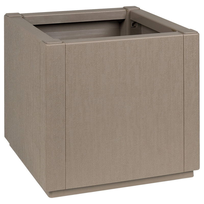 Flower Box Light Brown 14.17 x 14.17 x 13.78 in Plastic, Brown