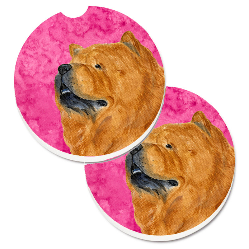 Sous-verre barbu collie voiture, Chow-chow