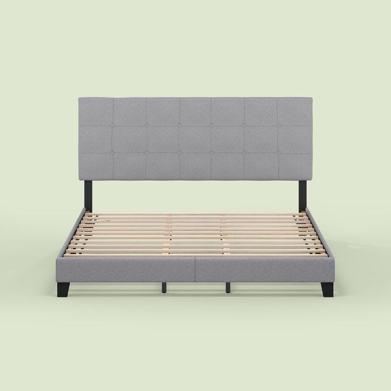 Magin Upholstered Platform Bed, California King, Gray