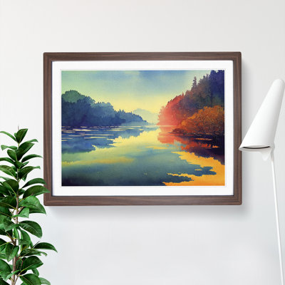 Colourful Forest River Vol.3 1 Piece Single Picture Frame Wall Art
