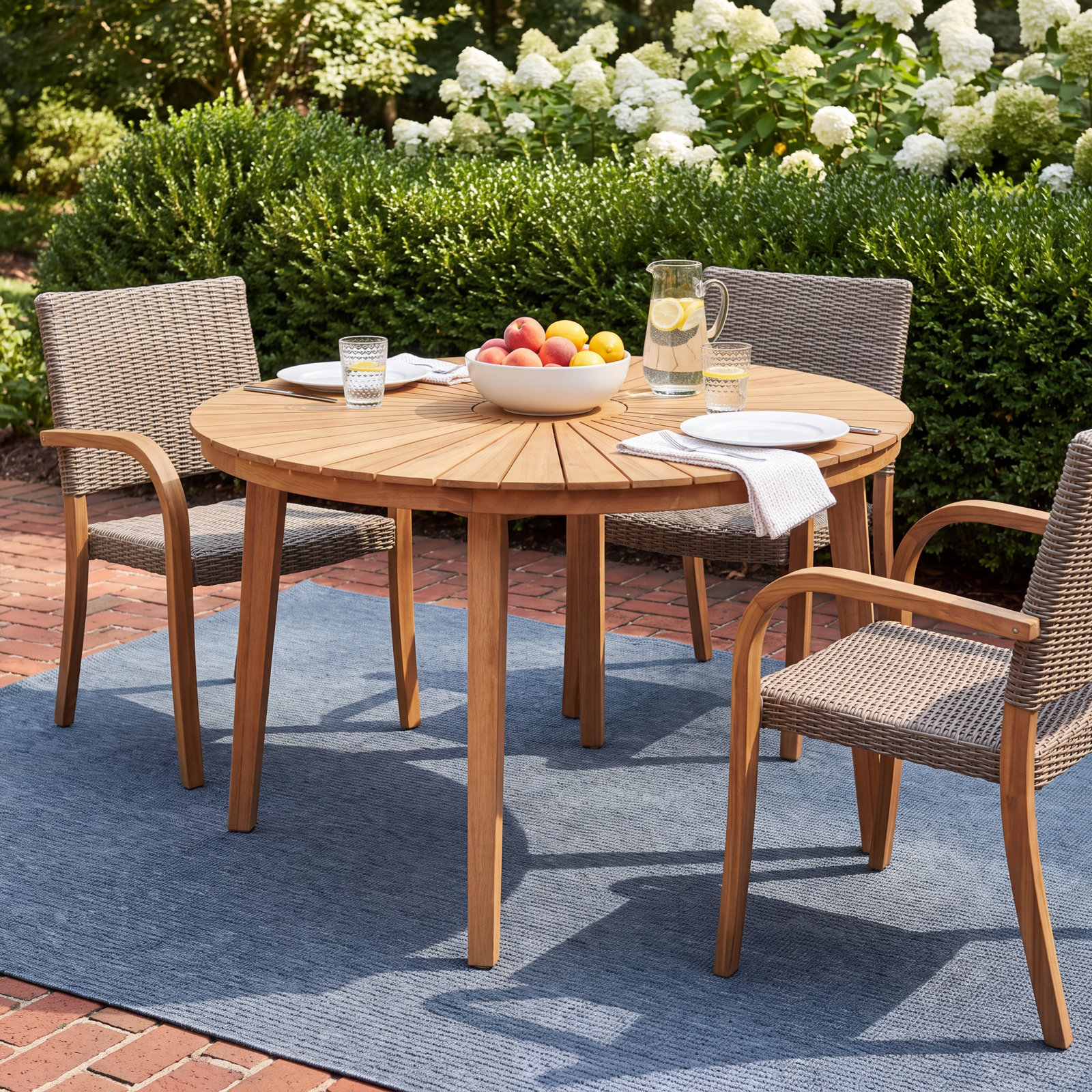 Dani 47" Eucalyptus Patio Dining Table