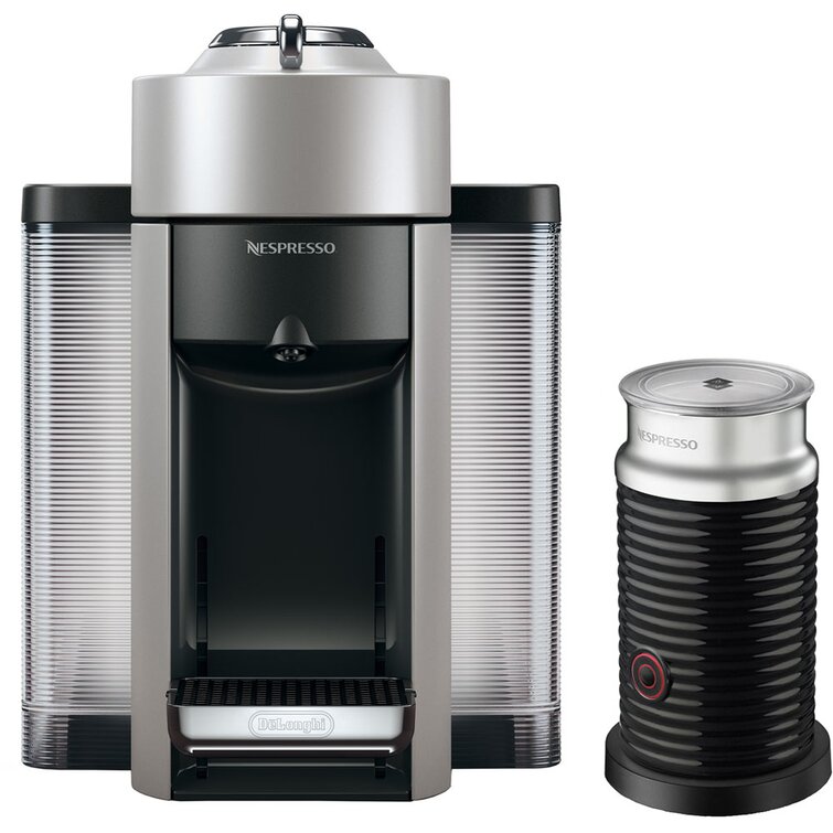 Nespresso De'Longhi VertuoPlus Coffee Maker and Espresso Machine with Aeroccino Milk Frother - Black Matte