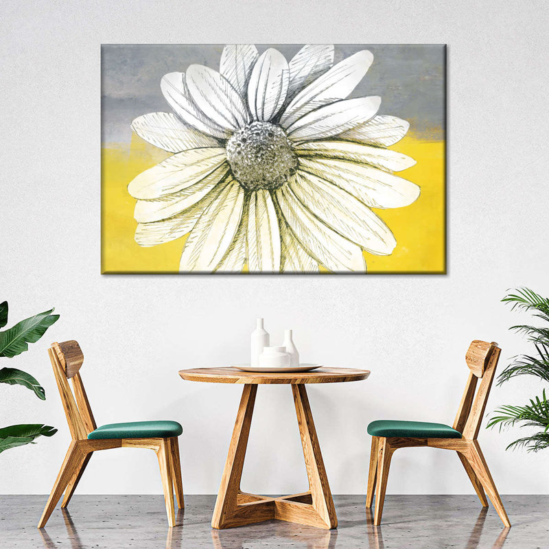 Marguerite sur couleurs sur toile, H 8 po x l 12 po x P 1 po