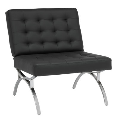Alexuis Faux Leather Slipper Chair