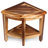 EarthyTeak EcoDecors SnazzyCorner, Corner Shower Stool, Teak Shower Bench, Teak Shower Stool for Inside Shower, Bathroom Bench, Teak Bench Shower, Shower Stool for Shaving Legs