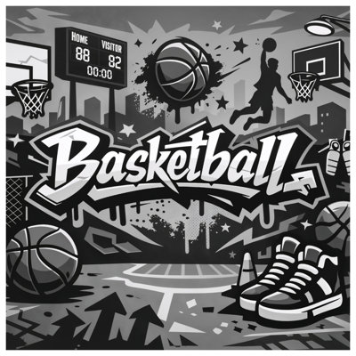 Tapis de bain Basketball Graffiti Art