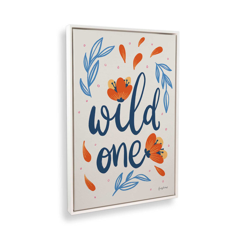 «Wild Petals», reproduction sur toile, Cadre flottant blanc opaque, H 18,75 po x l 12,75 po x P 1,75 po