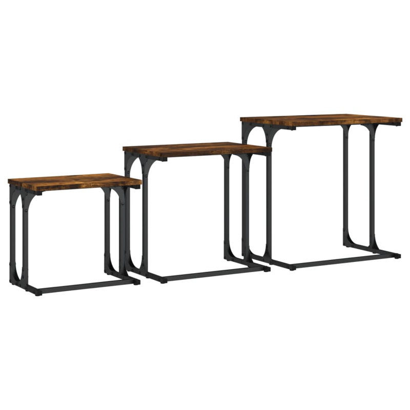 Nursal Frame Coffee Table, Smoked Oak