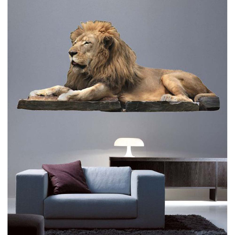Décalcomanie murale lion, H 11 po x l 24 po