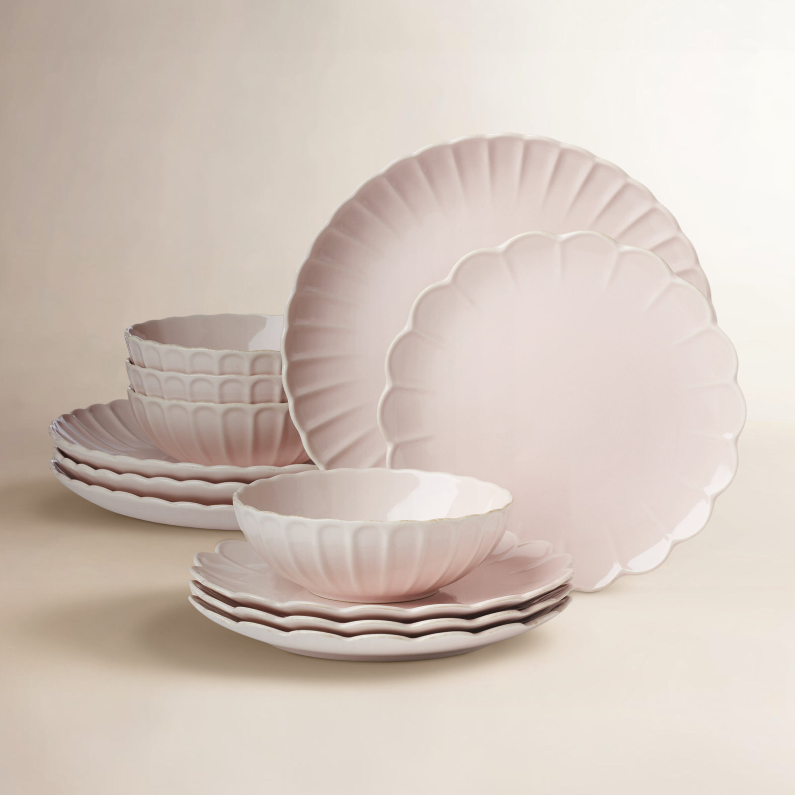 French Perle Stoneware Dinnerware Set