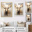 Portrait d'un orignal beige et doré - impressions sur toile-792492473-745115625
