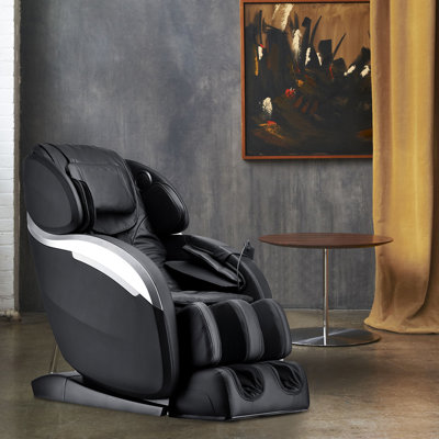 Fauteuil de massage chauffant inclinable en similicuir à largeur réglable et chauffant