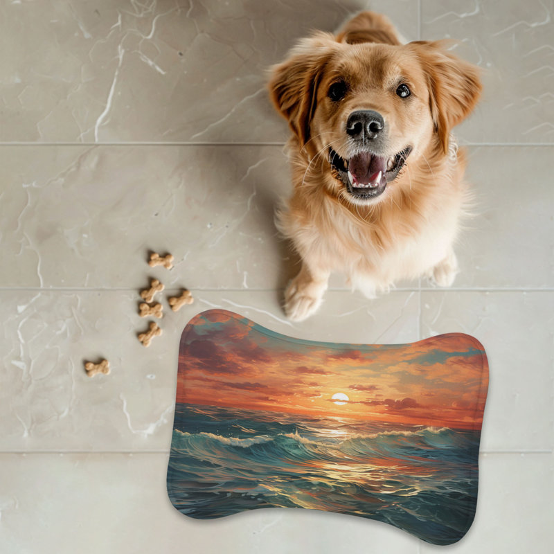 Dusk Sea - Tapis d'alimentation en os 1 pièce, Petit (14 po)