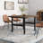 Rundell 48" Dining Table - Rustic Industrial Solid Pine Wood Top with Reclaimed Wood Finish, Strong Powder-Coated Metal Legs, Ideal for Kitchen and Loft Spaces, Natural Wood Variations