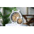 Analogue Metal Tabletop Clock with Alarm in White