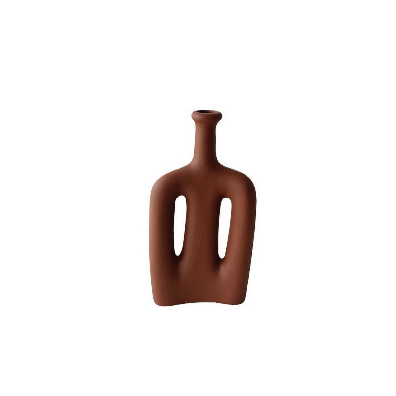 Coryann Ceramic Table Vase, Red, 27cm H x 15cm W x 5cm D