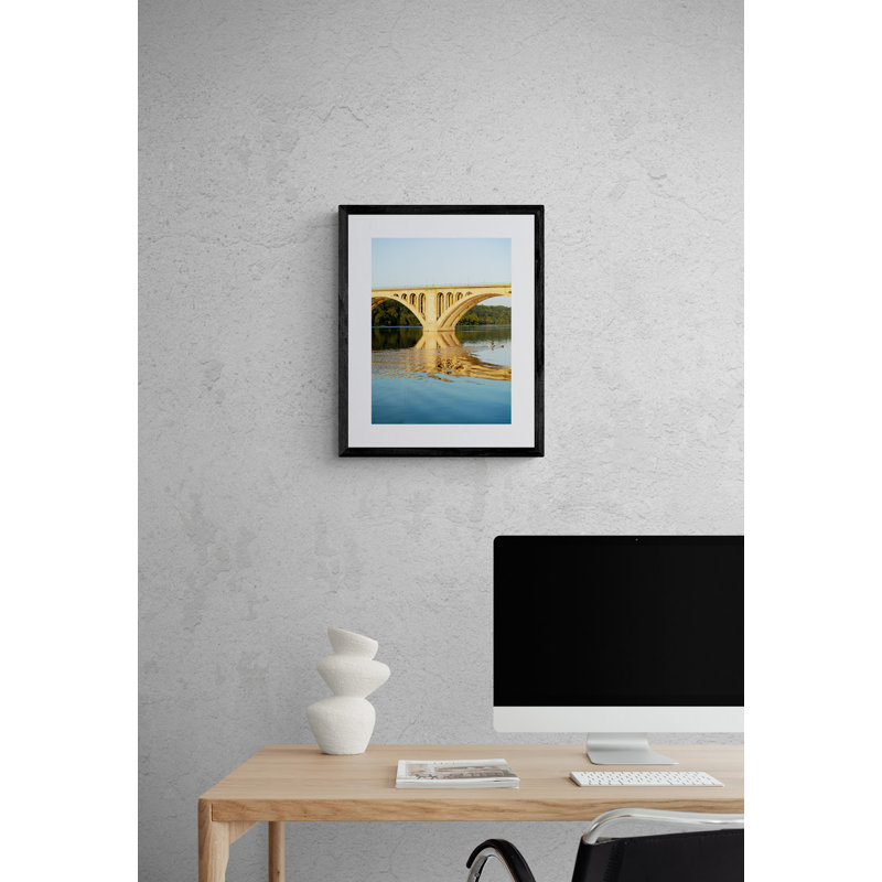Down The Potomac Print by Angela Pan, Black Framed Paper, 20" H x 16" W