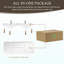 Meuble-lavabo mural de 60 po avec lavabo, meuble-lavabo mural moderne avec lavabo à surface solide et deux tiroirs à fermeture en douceur, blanc brillant