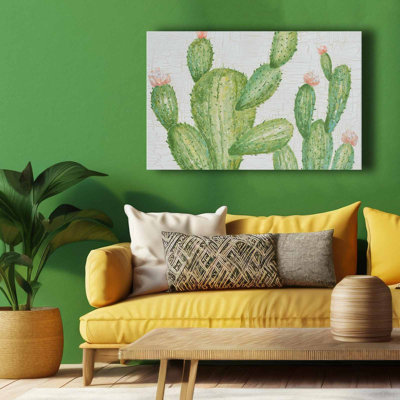 Art mural sur toile Green Cactus Garden