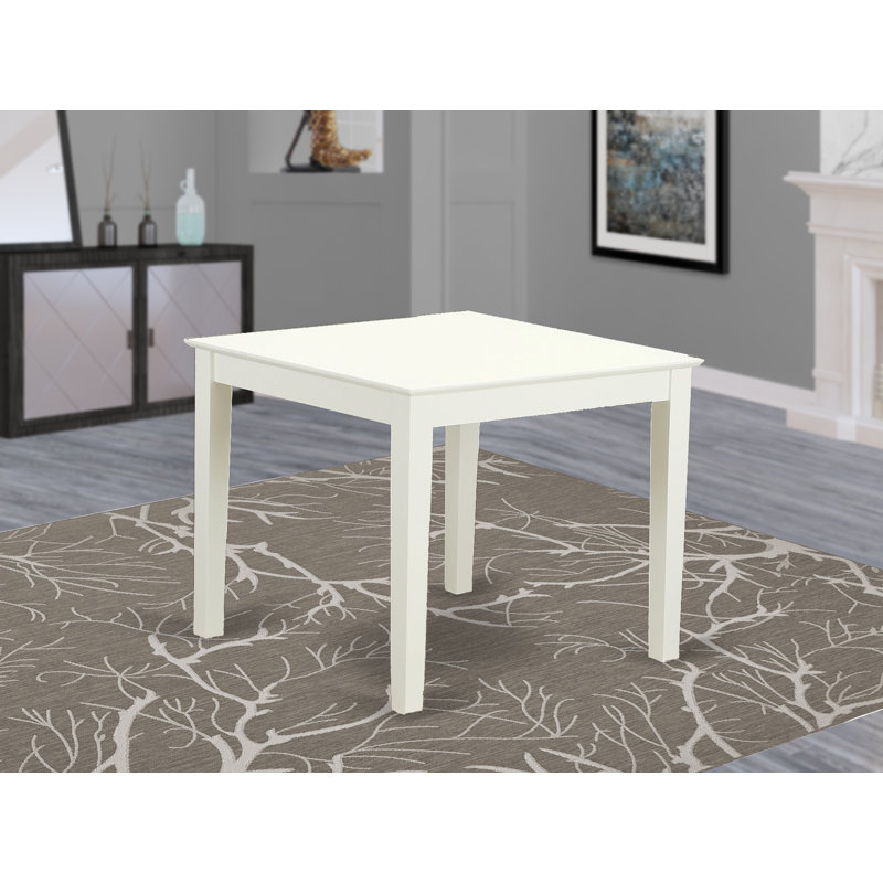 Oxford Square Dining Room Table for Small Spaces, Linen White, Linen White