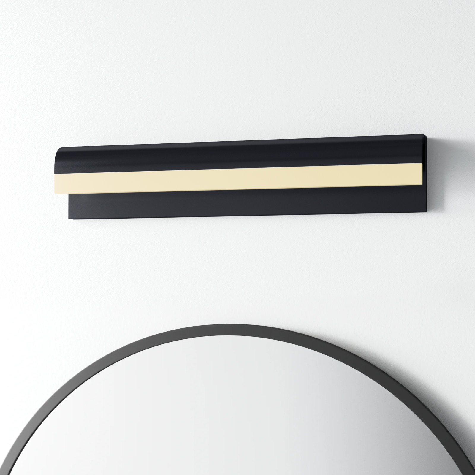 Pelham Single Frosted Dimmable LED Bath Bar, Black