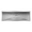 Drain de plancher en acier inoxydable 18 po x 54 po, calibre 14 avec grille de style métro et panier de drainage amovible, homologué NSF (km-ftg-1854)