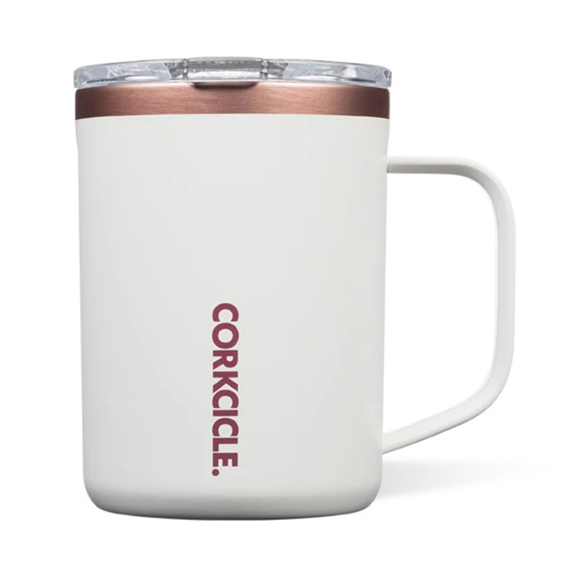 Sparkle 22 oz Triple Wall Stainless Steel Travel Mug, White