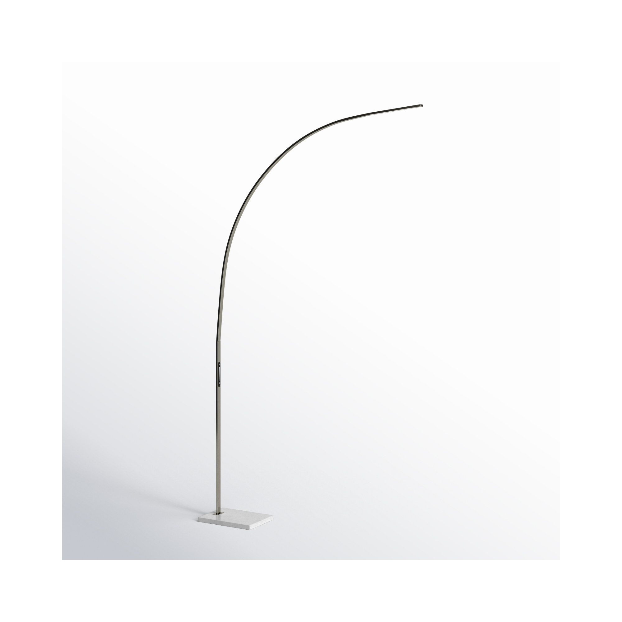 Esmerelda 91'' Dimmable LED Floor Lamp, Brushed Steel/Frosted Diffuser, Brushed Steel