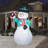 Snowman with Candy Cane Inflatable
