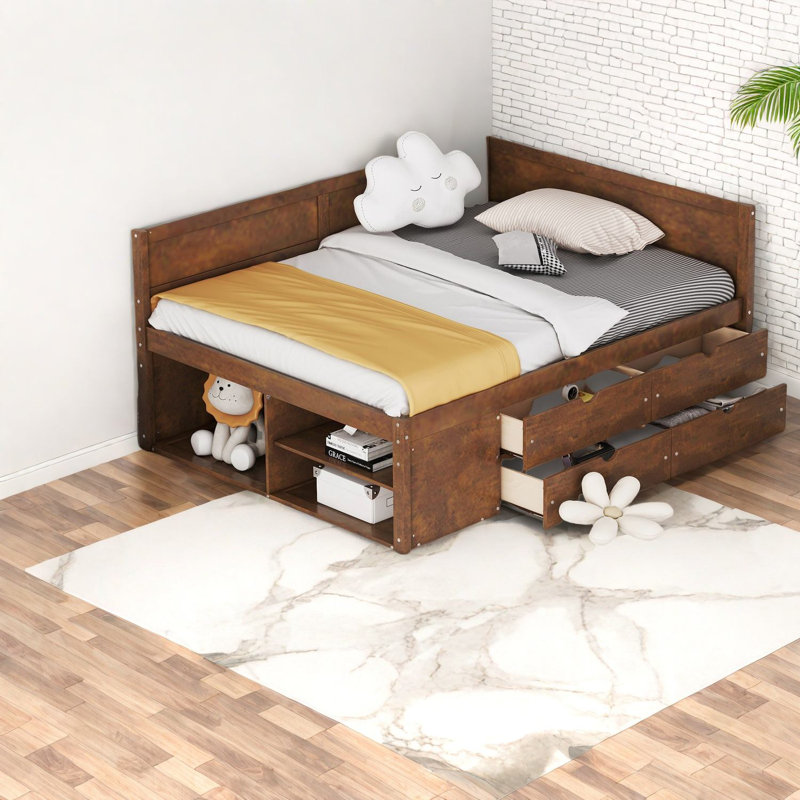Lits peu encombrants avec rangement, bois massif, design moderne pour la maison