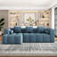 Canapé modulaire de 101,2 po avec canapé à compression complète et canapé modulaire à assise profonde et deux poches latérales pour le salon-2072543547