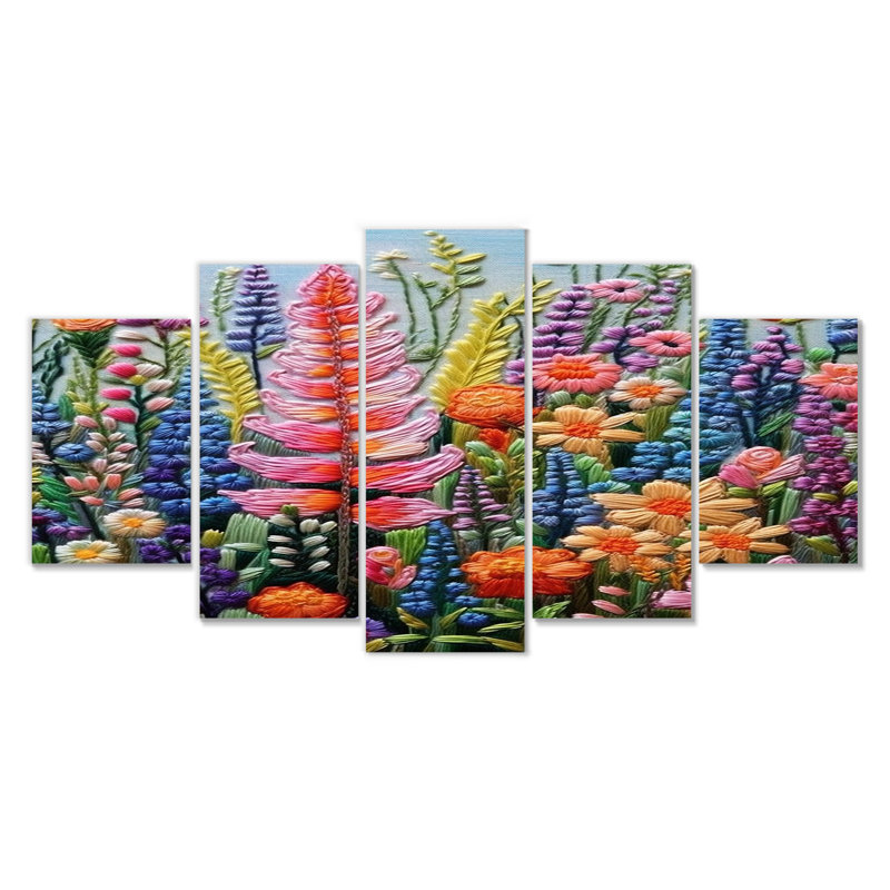 Nathanael - Art mural 5 fleurs sauvages