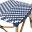Ensemble de 2 chaises bistro d'extérieur sans accoudoirs en aluminium