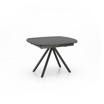Brinkerhoff 90 cm Extendable Oval Glass Top Dining Table