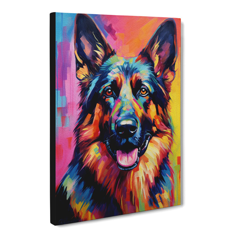 German Shepherd Informel - Wrapped Canvas, 50cm H x 35cm W x 3cm D