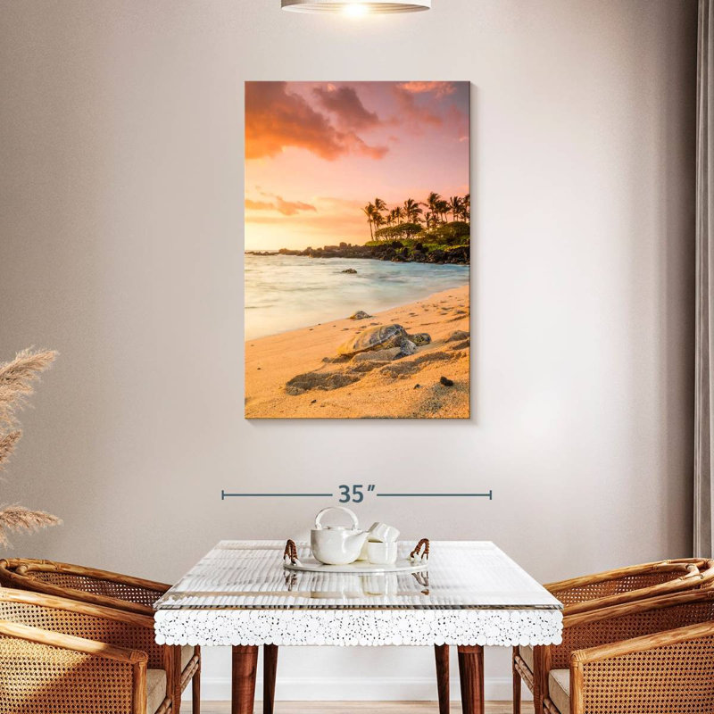 Tortue de plage Brampt Kukio, H 45 po x l 30 po