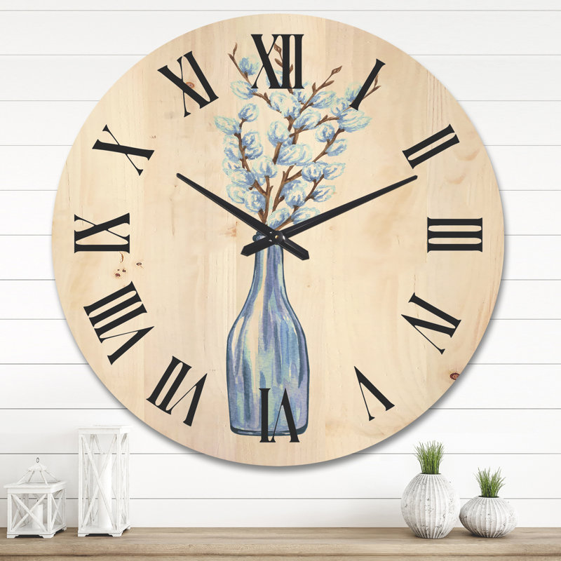 Horloge murale Bunch of Pussy Willow, Très grand