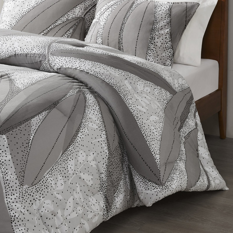 3 PCS BotaniCotton Comforter Set, Full/Queen Comforter + 2 Shams