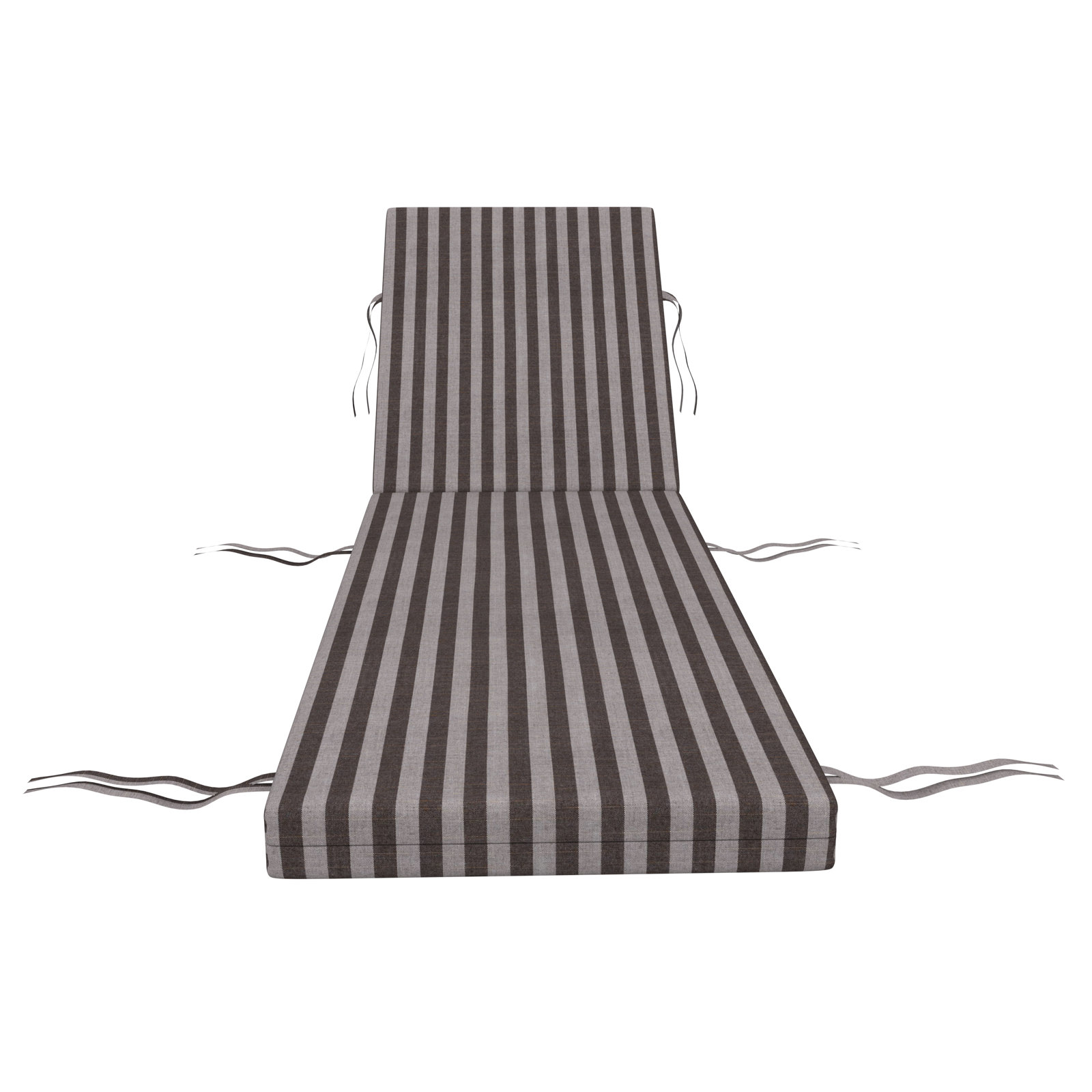 Kacy Sunbrella Outdoor Chaise Lounge Cushion, 21" W x 51" D, Sail Away Java