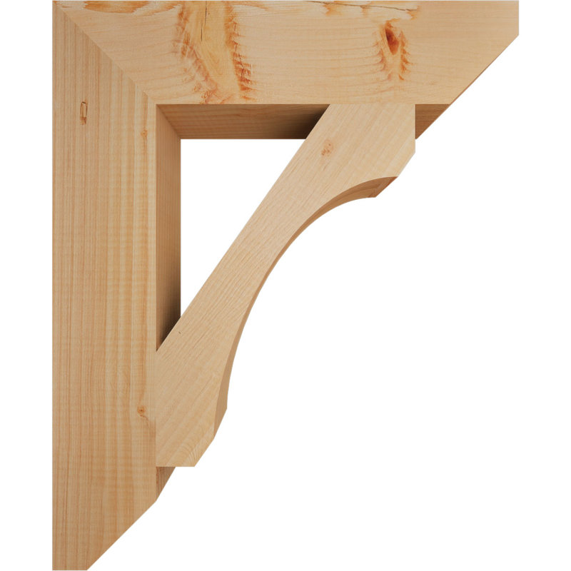 Support en bois / corbeau, Douglas (lisse), H 22 po x l 3,5 po x P 18 po