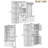 Multifunctional Left-Right Combination Hall Cabinet (Can Be Used Separately) With Storage And 4 Hooks, Storage Cabinet/ Hall Tree 2 In 1 For Living Room, Kitchen And Hallway, White-823404594