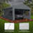 12'X20' Heavy-Duty Dark Gray Carport With Reinforced Galvanized Steel Frame
