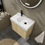 Meuble-lavabo flottant mural 24 po avec lavabo en céramique, armoire de rangement en bois et portes doubles pour salle de bain moderne-126232895