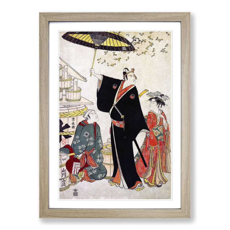 Ichikawa Yaozo III by Torii Kiyonaga - Picture Frame Painting Print, Oak Framed, 48cm H x 36cm W x 2cm D